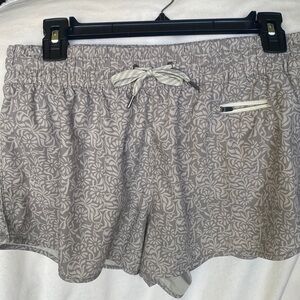 Vuori Grey Floral Clementine 2.0 Shorts
